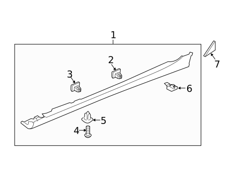 thumbnail image 2 of Hyundai OEM Front Left Fender Molding Trim For 2011-2014 Hyundai Sonata (i45) – 87771 3S001 2 of 3