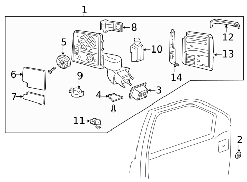 Outside Mirrors for 2021 GMC Sierra 3500 HD #1
