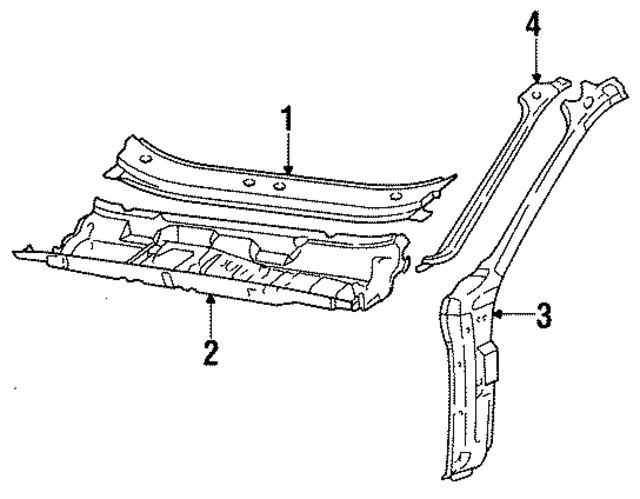 811805097 - Body: Cowl Panel for Audi Image