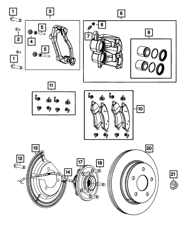 68612989AB - Brakes: Anti-lock Brakes Sensor Kit, Left for Ram: 1500 Classic Image