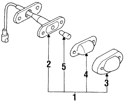 License Lamps for 1991 Isuzu Rodeo #0