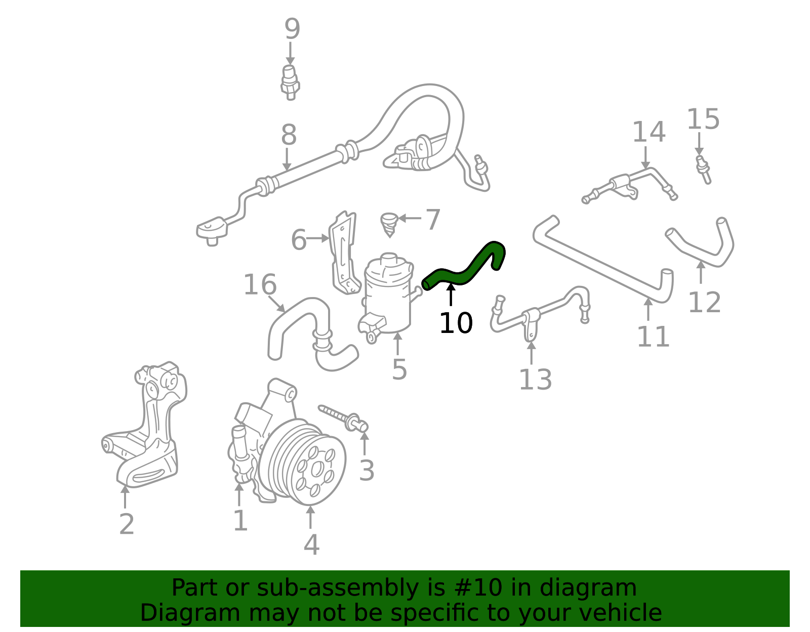 53733-S04-J50 - Return Hose 1996-2001 Honda | Honda Parts Online