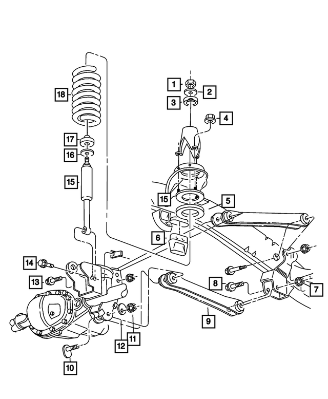 « 6503029 – Front Suspension : Hexagonal Ecrou, Supérieur pour Mopar Image »