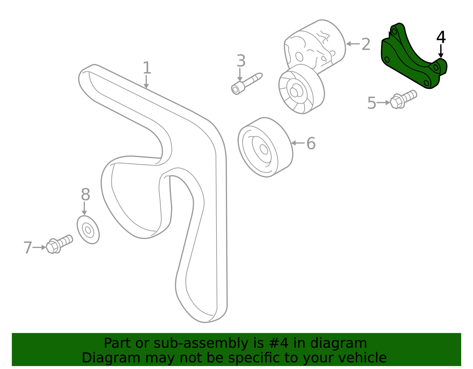 ACDelco Gold Timing Belt Tensioner T43039 - With Bracket And 1247636