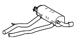17430WAA04 - : Muffler &amp; Pipe for Toyota Image