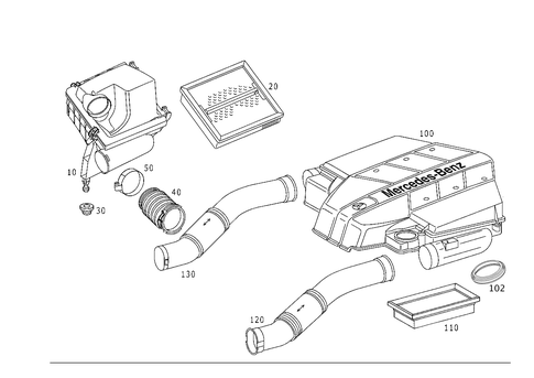 Air Intake for 1999 Mercedes-Benz SLK230 #0
