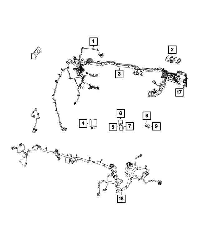 68209998AC - Electrical: Auxiliary Power Distribution Center Kit for Mopar Image image