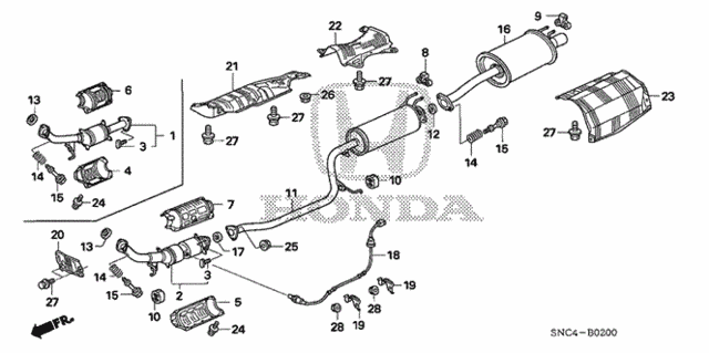 Exhaust Pipe - Muffler for 2006 Honda Civic #0