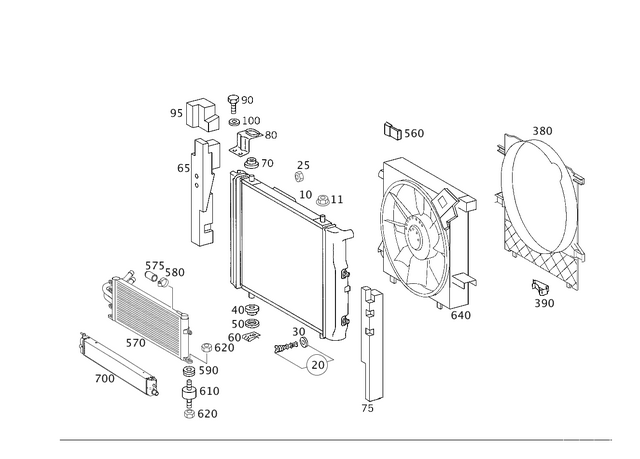 4635001100 - Radiator: Cooler for Mercedes-Benz: G55 AMG, G550 Image image