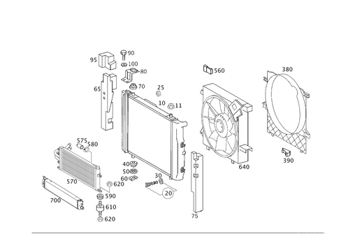 Radiator, Mounting, and Covering for 2014 Mercedes-Benz G550 #0