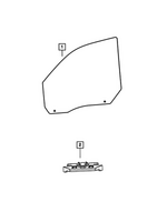 68700436AA - Glass: Front Door Glass, Right for Mopar Image