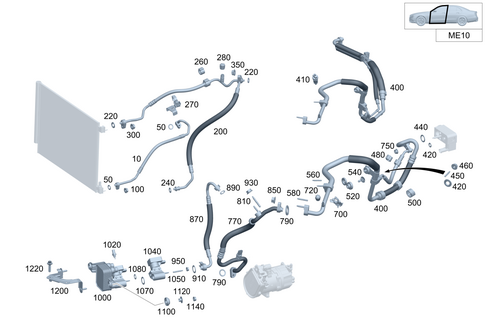 Refrigerant Line Routing for 2025 Mercedes-Benz S63 AMG E Performance #0