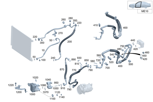 2238308003 - : Refrigerant Line for Mercedes-Benz Image