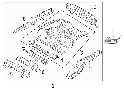 Rear Body & Floor for 2009 Kia Sportage #0