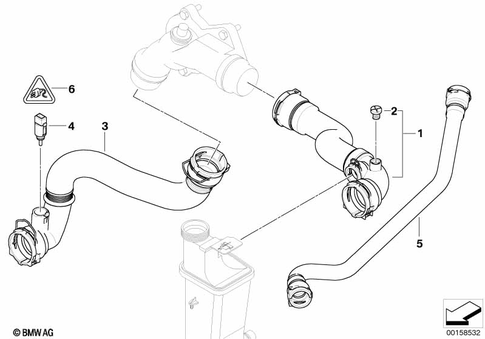 Cooling System Coolant Hoses for 2003 BMW X3 2.5i #0