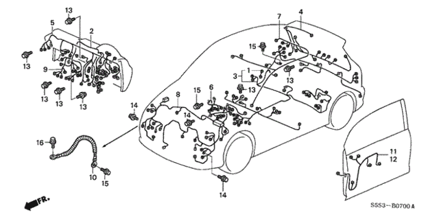Wire Harness for 2005 Honda Civic #0