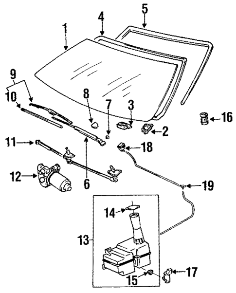 Glass - Windshield for 1993 Toyota Tercel #0