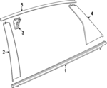 72925T43J11 - : 2022-2024 Honda Civic - Frame Molding for Honda: Civic Image