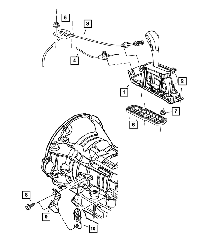 52104312AI - Automatic Transmission Multi-Speed: Shifter Housing And Lever for Mopar Image