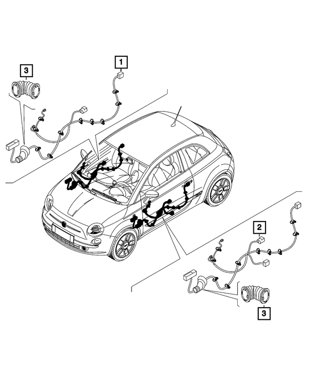 « 68655504AA –  : Porte Avant Cablage, Côté Gauche pour Mopar Image »