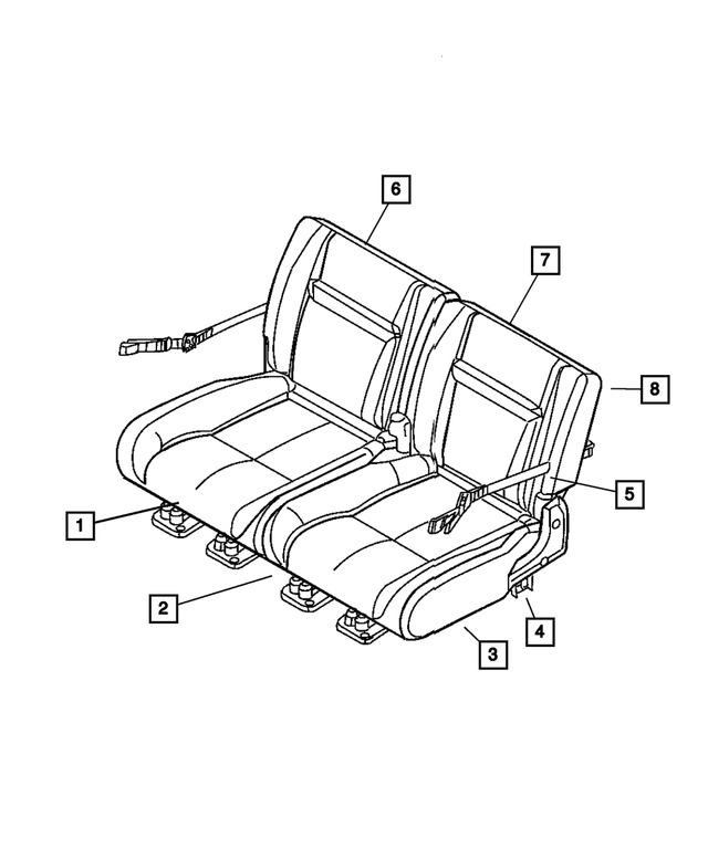 « 5139506AA – Interior Trim : Siège Bride pour Mopar Image »