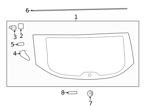 Glass - Lift Gate for 2013 Subaru XV Crosstrek #0