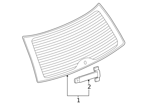 Glass - Lift Gate for 2007 Saab 9-5 #0