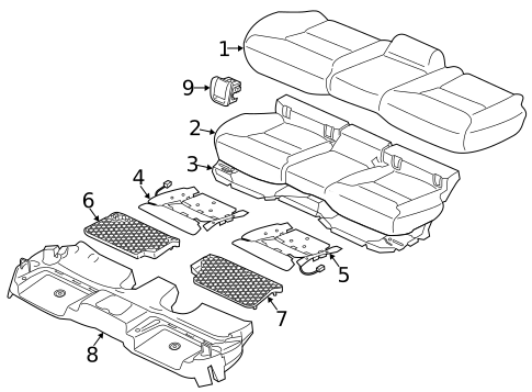 Rear Seat Components for 2022 Volvo XC60 #2