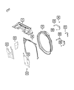 52014743AA - Cooling: Radiator Side Air Seal, Left for Ram: 2500, 3500 Image