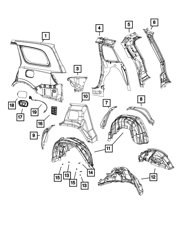 68214166AD - Body Sheet Metal Except Doors: Body Side Aperture Outer Panel, Right for Mopar Image image