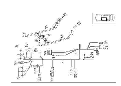 Frame Floor Unit Main Cable Harness for 2002 Mercedes-Benz CLK430 #0