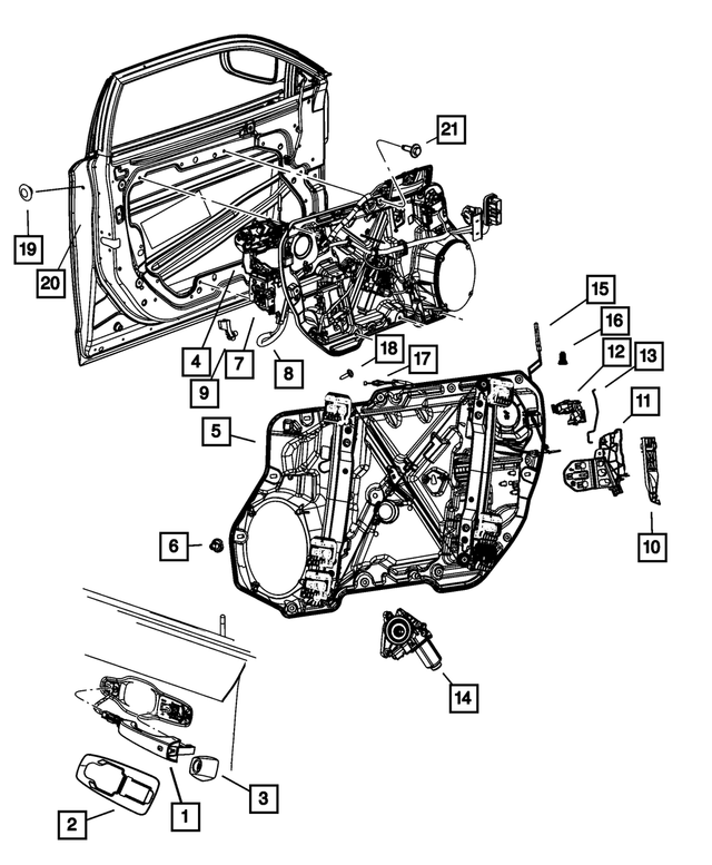 4589861AG - : Door Handle Bracket, Right for Mopar Image