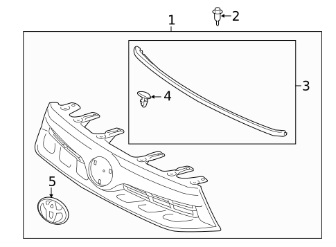 Grille & Components for 2013 Toyota Highlander #1
