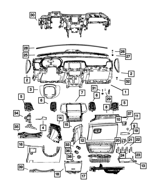 Instrument Panel for 2018 Jeep Grand Cherokee #0