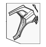 80A809837CSTL - Body: Quarter Panel for Audi Image image