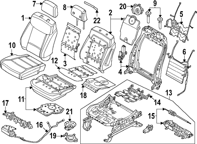 PC3Z1664811C - Body: Seat Back Pad for Ford Image