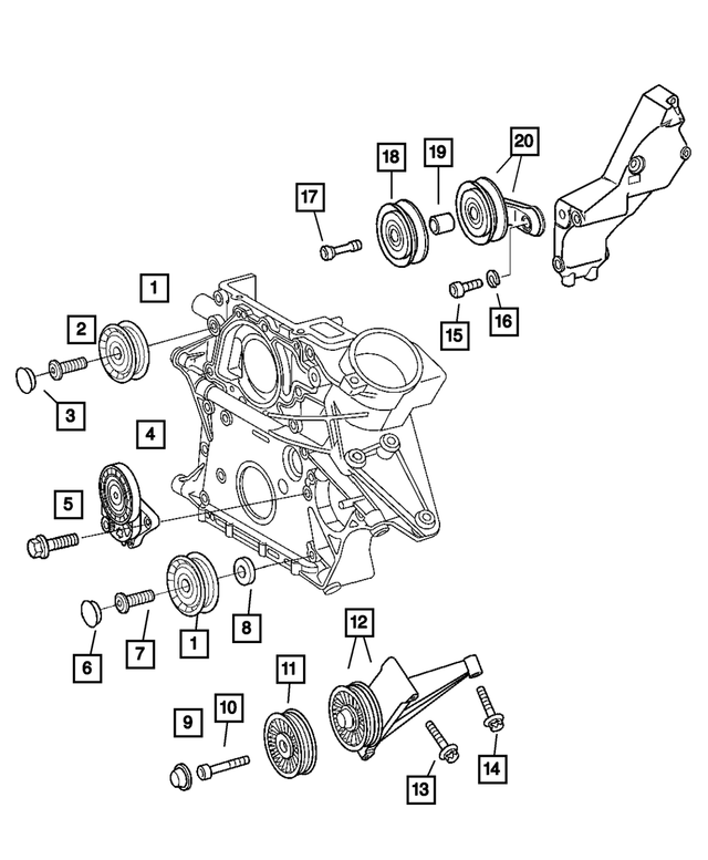 5117512AA - : Belt Tensioner for Mopar Image