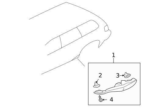 Exterior Trim - Pillars for 2011 Mitsubishi Endeavor #0