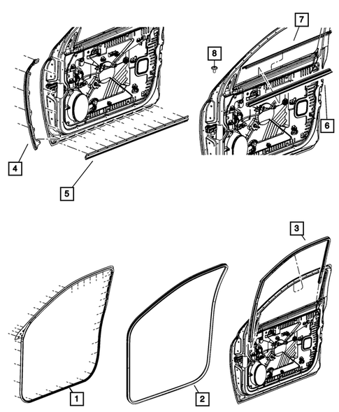 Weatherstrips and Seals for 2023 Ram 3500 #1