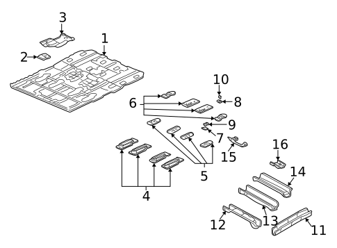 Floor & Rails for 2002 Pontiac Aztek #0