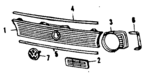 171853653L - Body: Upper Grille for Volkswagen: Cabriolet Image
