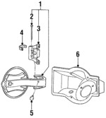 F58Z16405A26A - Body: Fuel Door for FORD Image