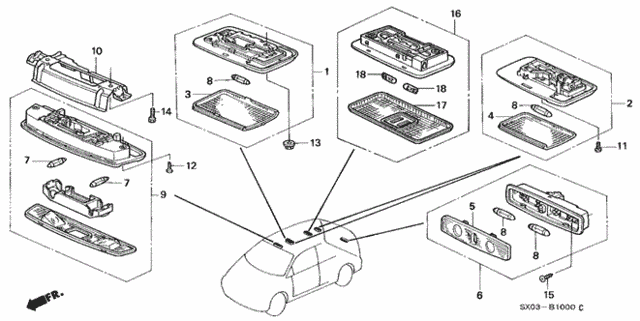 Interior Light for 1997 Honda Odyssey #0