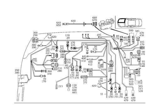 Engine Cable Harness, Body Mounted for 2002 Mercedes-Benz S55 AMG #1
