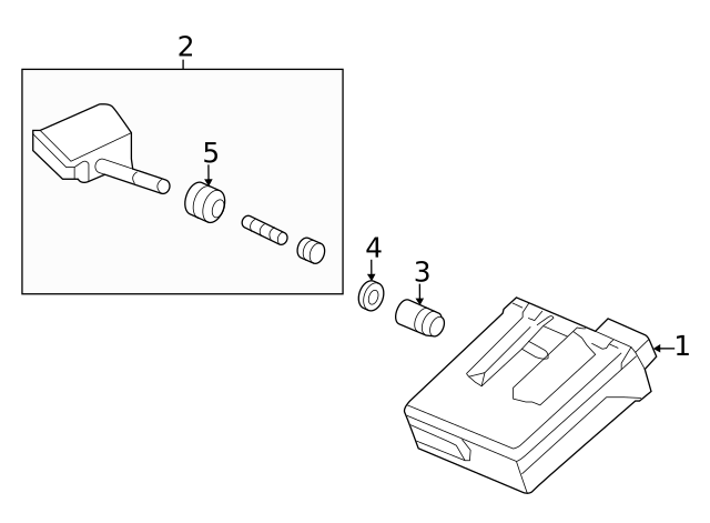 42755TP6A81 - Electrical: Tire Pressure Monitoring System (TPMS) Sensor Grommet for Acura Image