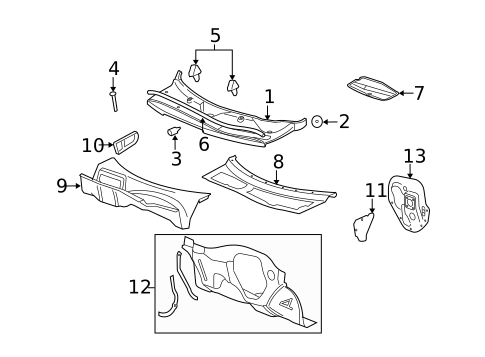 Cowl for 2007 Chevrolet HHR #0
