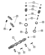 53021159AA - Engine 4.7L Eight Cylinder: Engine Camshaft for Dodge: Dakota, Durango, Ram 1500 | Jeep: Grand Cherokee Image