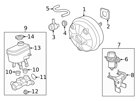 Master Cylinder - Components On Dash Panel for 2018 Jeep Wrangler #0