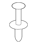4G0867632 - Body: Package Tray Trim Clip for Audi Image