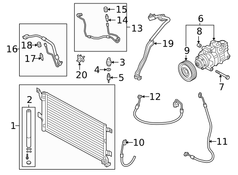 Condenser, Compressor & Lines for 2025 Audi A5 Sportback #0